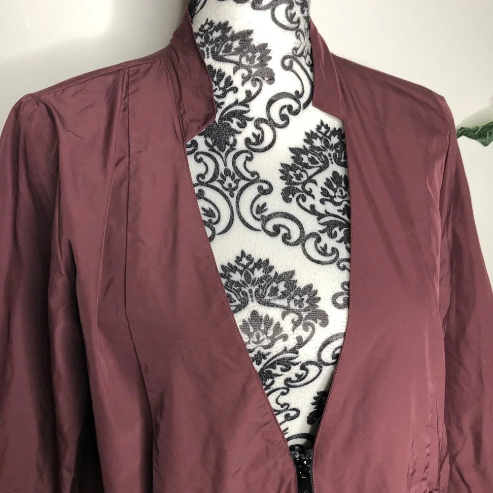 Babette Wine Color Deep V Jacket - Picture 5 of 8